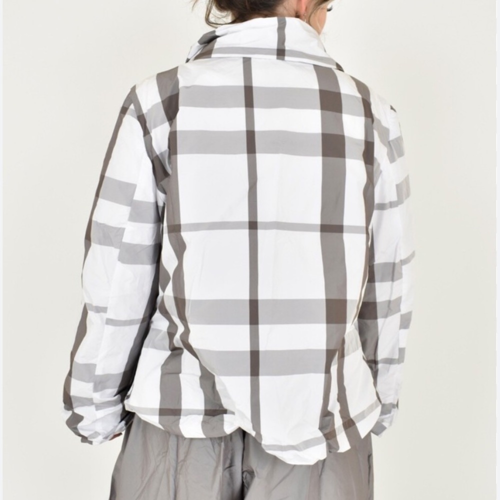 LUUKAA Nikki Plaid Blazer Jacket Size 12 Artsy Lagenlook - Picture 3 of 11